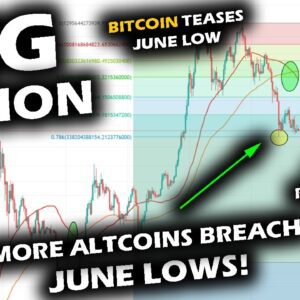 VOLATILE START as Altcoin Market Sells Off, June Lows, Bitcoin Teeters, XRP Sellers Arrive, CPI Day