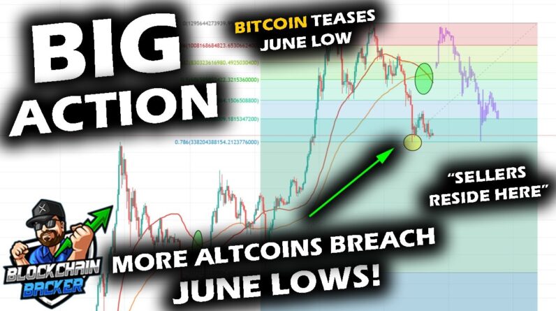 VOLATILE START as Altcoin Market Sells Off, June Lows, Bitcoin Teeters, XRP Sellers Arrive, CPI Day
