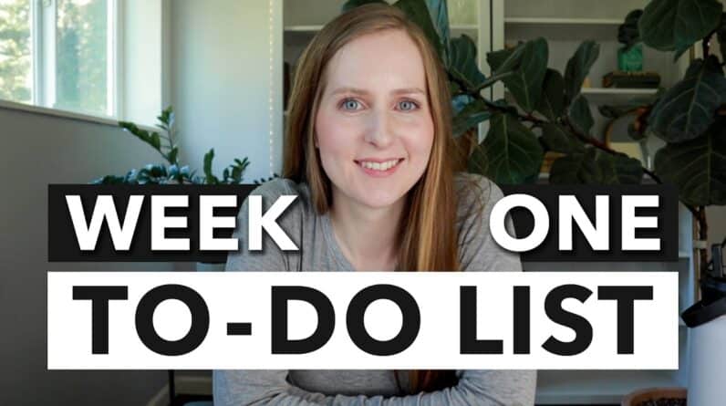 what to focus on in the FIRST WEEK of starting an online business